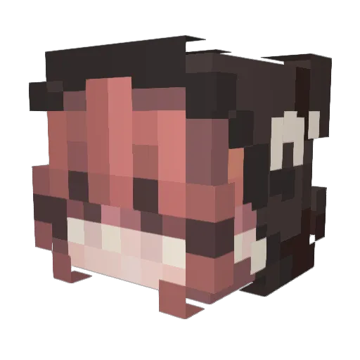 Krystal514 Minecraft avatar head, 3D render