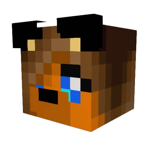 Krystal666 Minecraft avatar head, 3D render