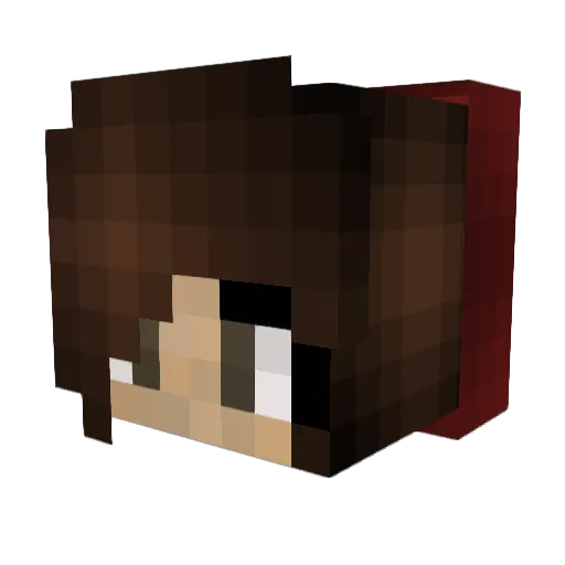 KrystalGames_ Minecraft avatar head, 3D render