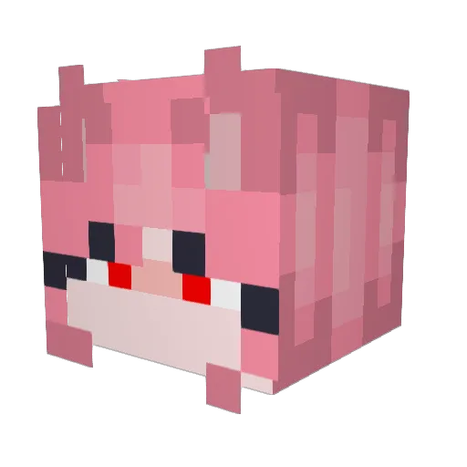 KrystalKat76 Minecraft avatar head, 3D render