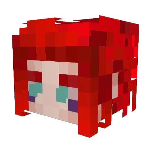KrystalKris Minecraft avatar head, 3D render