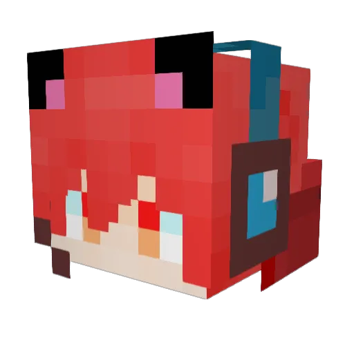 KrystalLemon Minecraft avatar head, 3D render