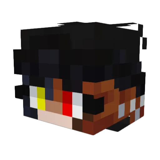 Krystal_Catgal Minecraft avatar head, 3D render
