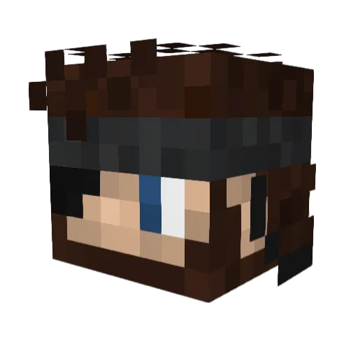 Krystalak Minecraft avatar head, 3D render