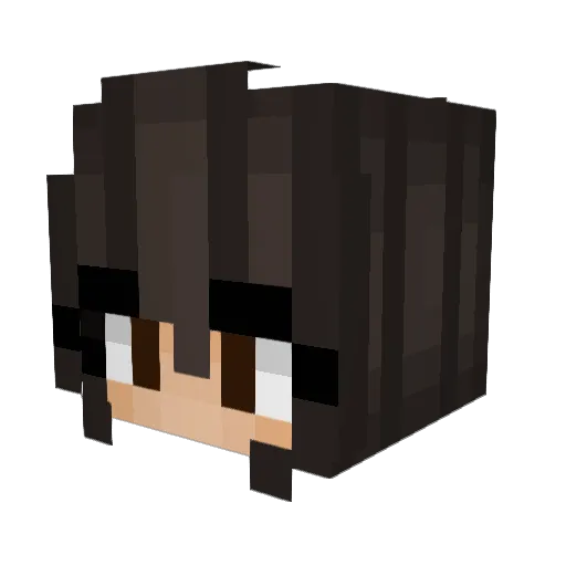 Krysteege Minecraft avatar head, 3D render