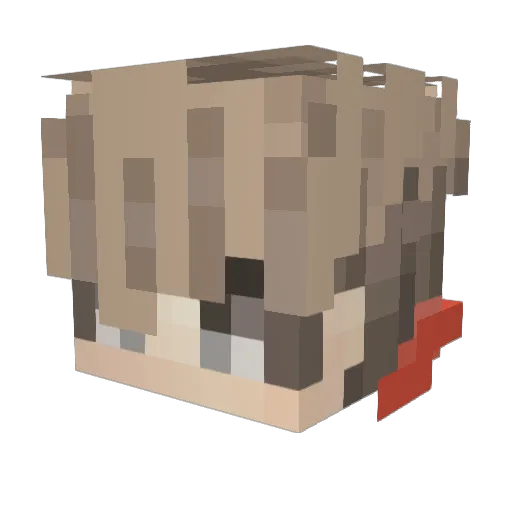 KrystekPLK Minecraft avatar head, 3D render