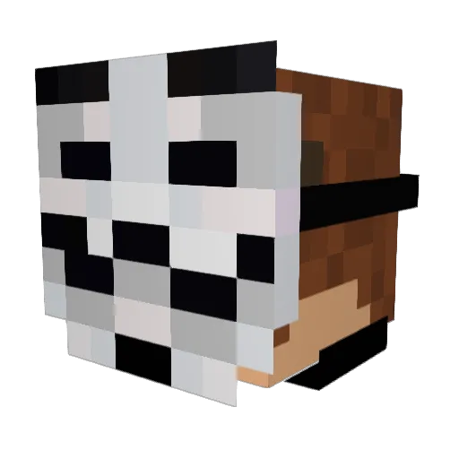 Krystekize Minecraft avatar head, 3D render