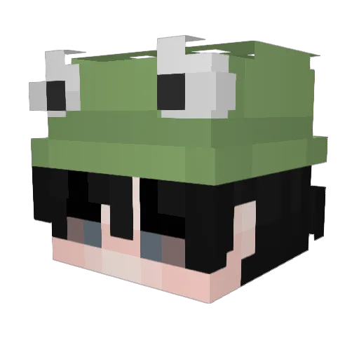 Krystexk Minecraft avatar head, 3D render