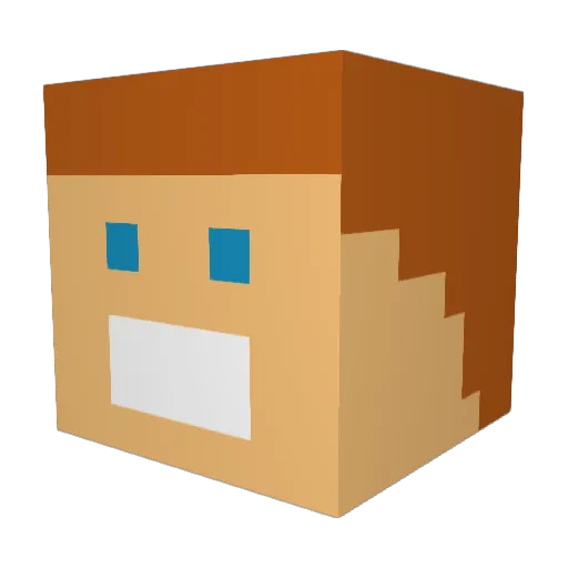 Krystiyan Minecraft avatar head, 3D render