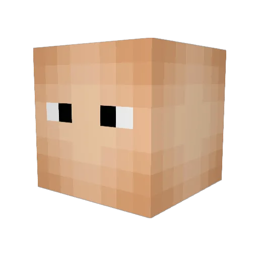 Krystor Minecraft avatar head, 3D render