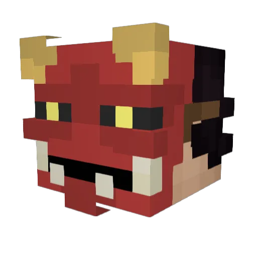 Krystyy Minecraft avatar head, 3D render