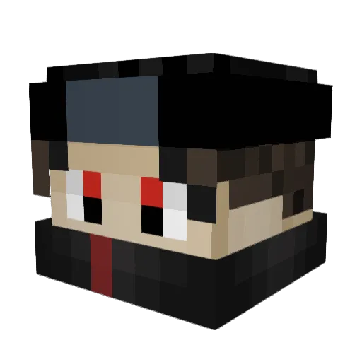 Krytechsolo Minecraft avatar head, 3D render