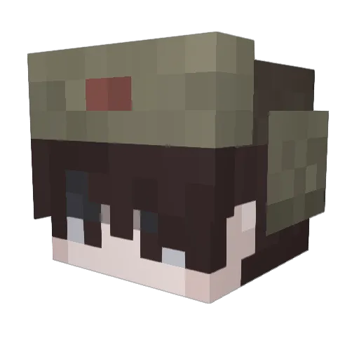 Krytrephex Minecraft avatar head, 3D render