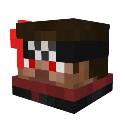 KryzztD Minecraft avatar head, 3D render