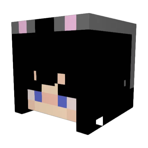 Krzybuni Minecraft avatar head, 3D render