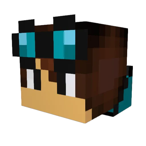 Krzycho2000 Minecraft avatar head, 3D render
