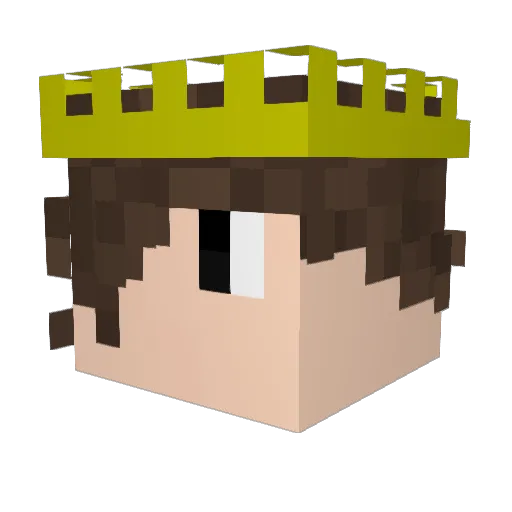 Krzychoman Minecraft avatar head, 3D render