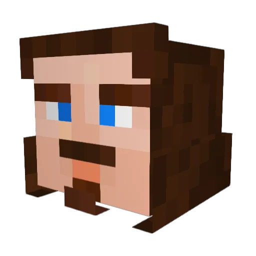 Krzys97 Minecraft avatar head, 3D render