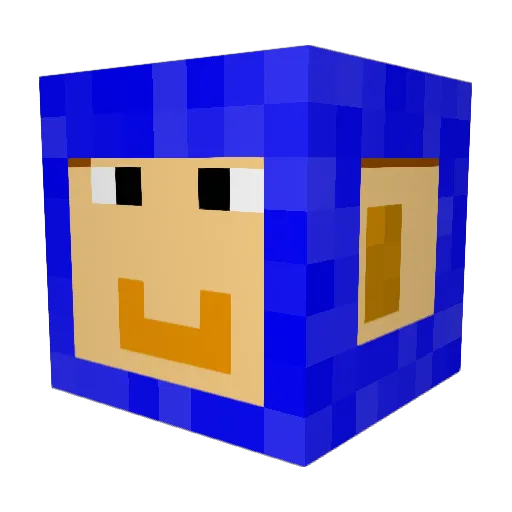KsQ88 Minecraft avatar head, 3D render
