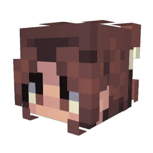 Ksaaz Minecraft avatar head, 3D render