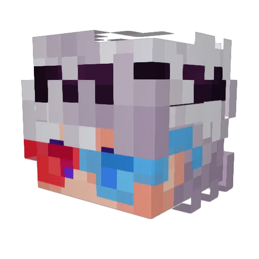 Ksair1t Minecraft avatar head, 3D render