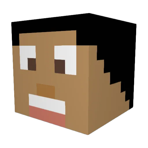 Ksamex Minecraft avatar head, 3D render