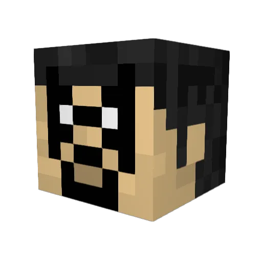 KsanterX Minecraft avatar head, 3D render