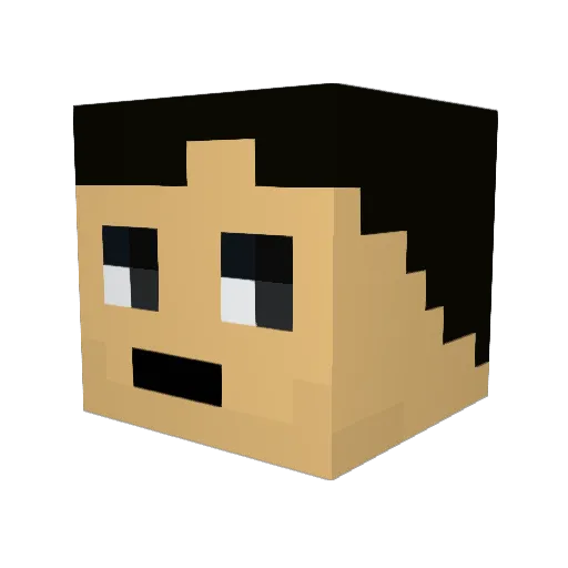 KsawerMinator Minecraft avatar head, 3D render