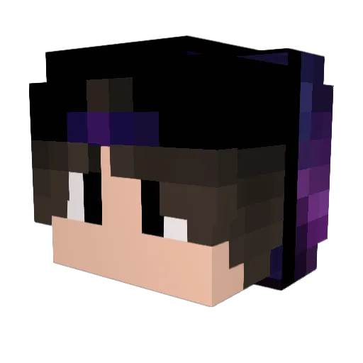 Kseku Minecraft avatar head, 3D render