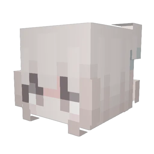 Ksen Minecraft avatar head, 3D render