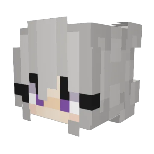 Ksenjii Minecraft avatar head, 3D render