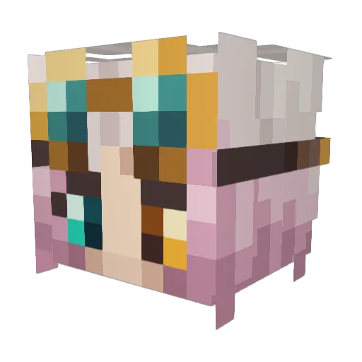 Ksenob1te Minecraft avatar head, 3D render