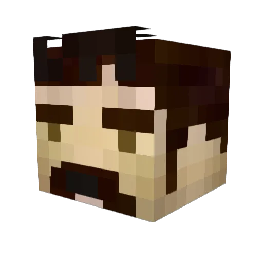 Ksermant Minecraft avatar head, 3D render