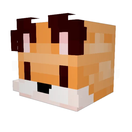 Ksev_ Minecraft avatar head, 3D render