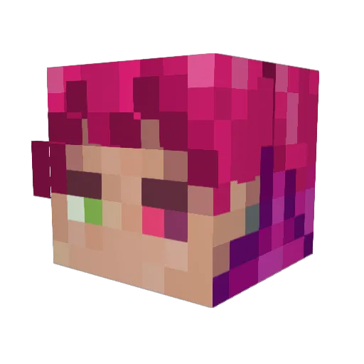 Kseven2 Minecraft avatar head, 3D render