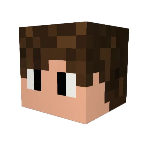 Kshink Minecraft avatar head, 3D render