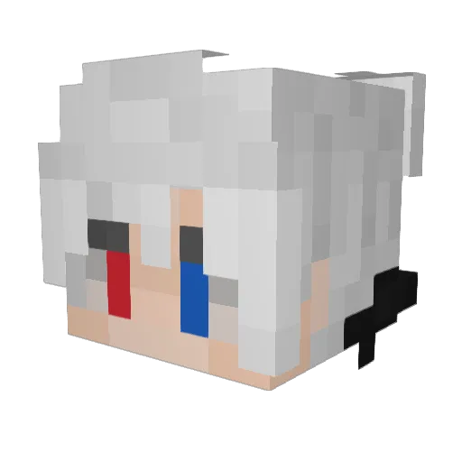 Kshuibc Minecraft avatar head, 3D render