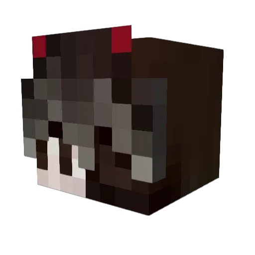 KsiUvvU Minecraft avatar head, 3D render