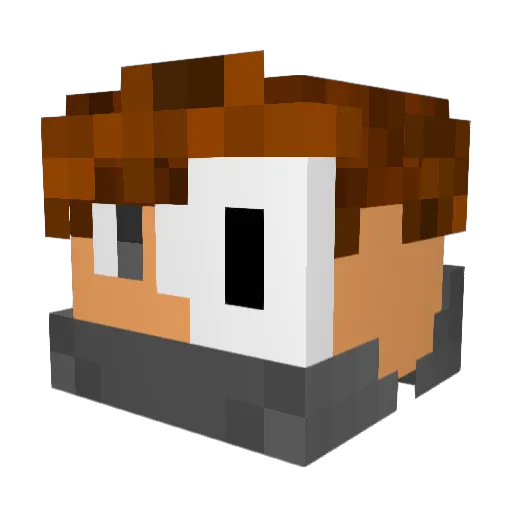 Ksigon Minecraft avatar head, 3D render