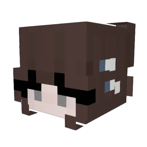 Ksillee Minecraft avatar head, 3D render