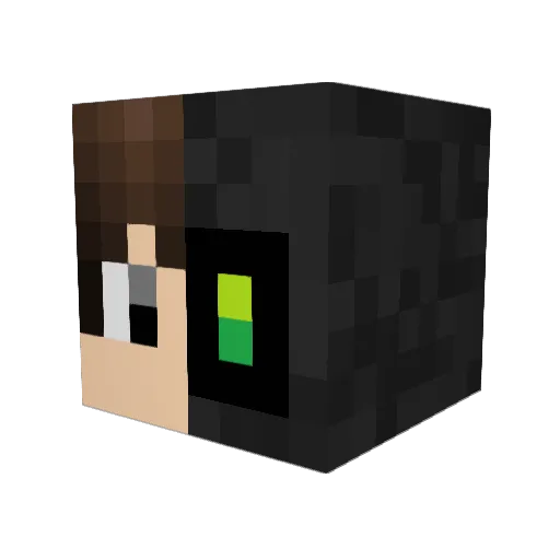 Ksio Minecraft avatar head, 3D render