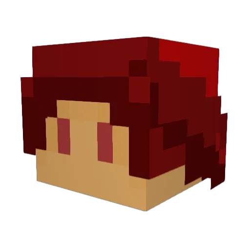 Ksiol Minecraft avatar head, 3D render
