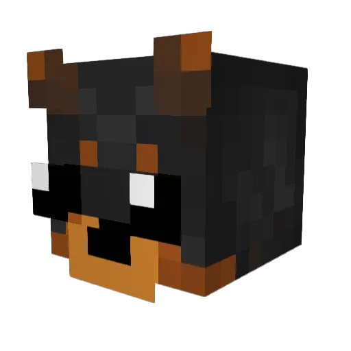 Ksitka Minecraft avatar head, 3D render
