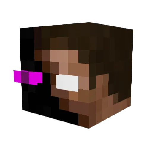 Ksjawd Minecraft avatar head, 3D render
