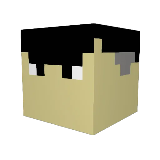 Ksjoon Minecraft avatar head, 3D render