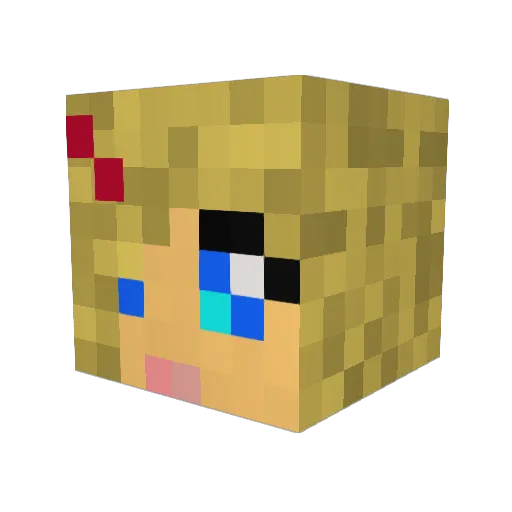 Kspinder Minecraft avatar head, 3D render