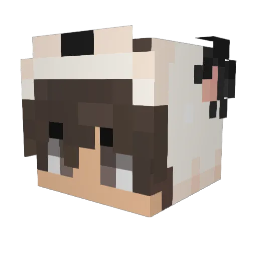 Ksrion_ Minecraft avatar head, 3D render