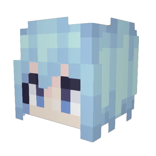 Ksugano Minecraft avatar head, 3D render