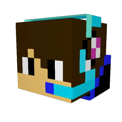 Ksugden Minecraft avatar head, 3D render