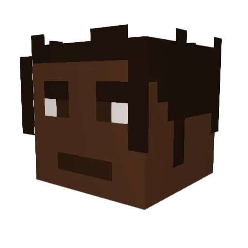 Kswch Minecraft avatar head, 3D render